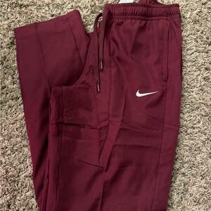 SOLD Nike Burgundy Joggers with White Logo